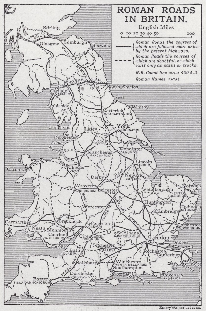 Routes romaines en Grande-Bretagne - Emery Walker