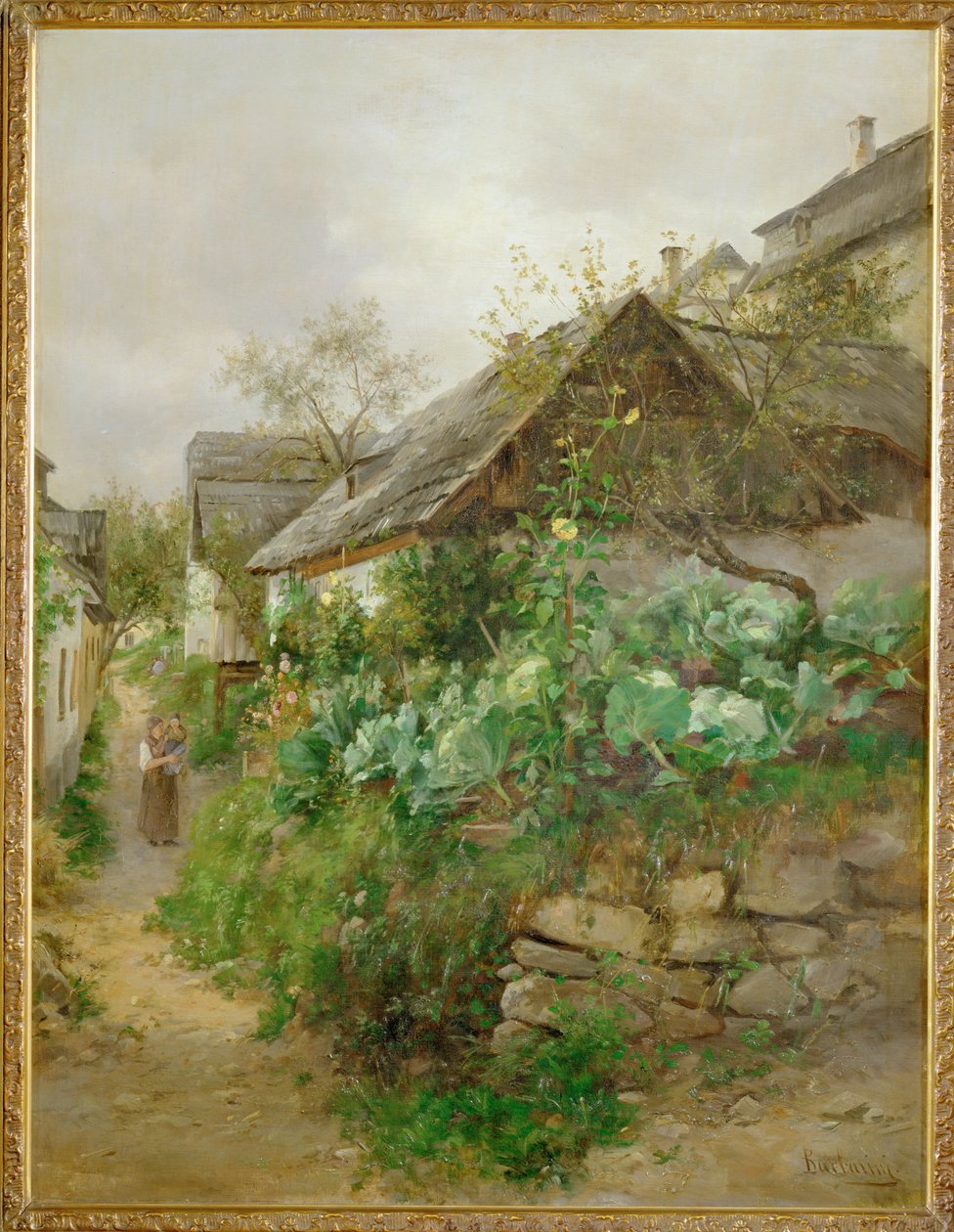 Krautgarten - Cabbage patch ... (peinture sur toile) - Emil Barbarini