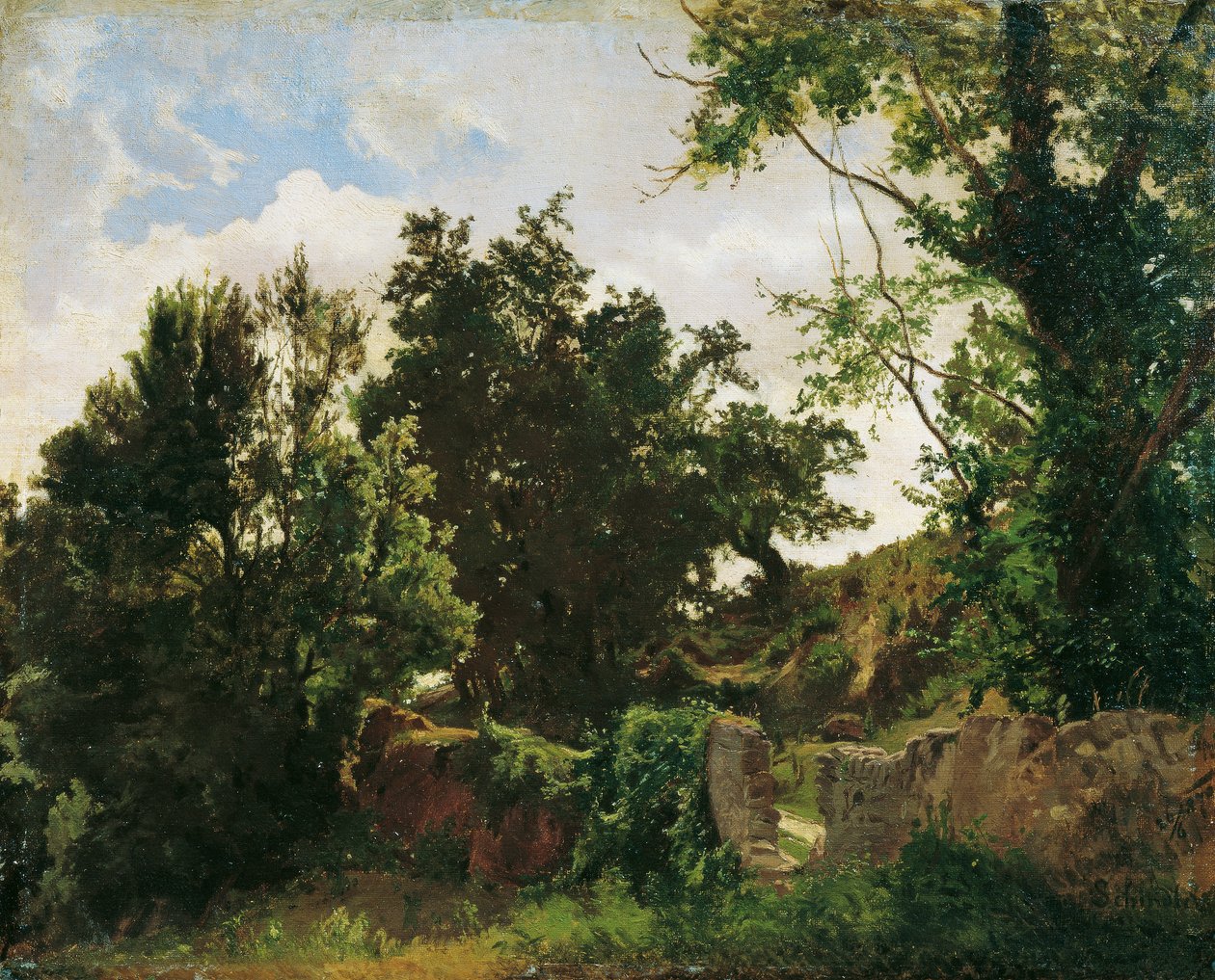 Mur du château à Plankenberg - Emil Jakob Schindler