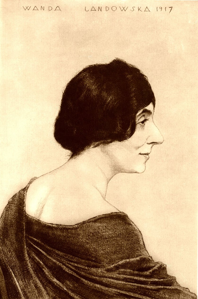 Portrait de Wanda Landowska 1879-1959 - Emil Orlik