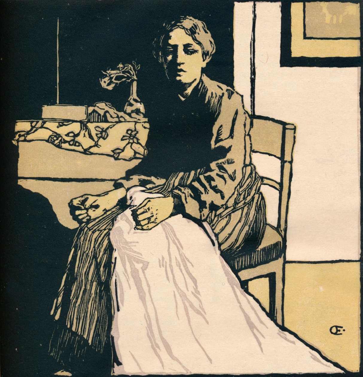La Couturière, vers 1900 - Emil Orlik