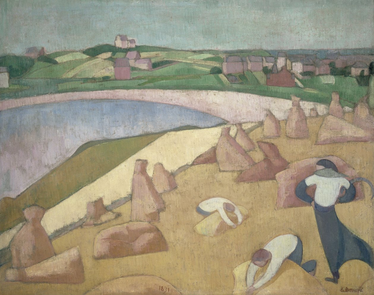 Récolte au bord de la mer - Emile Bernard
