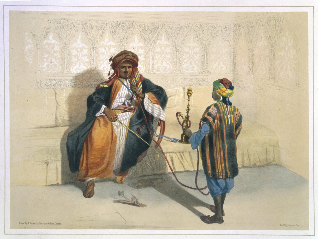 Un Cheikh Arabe Fumant, illustration de 