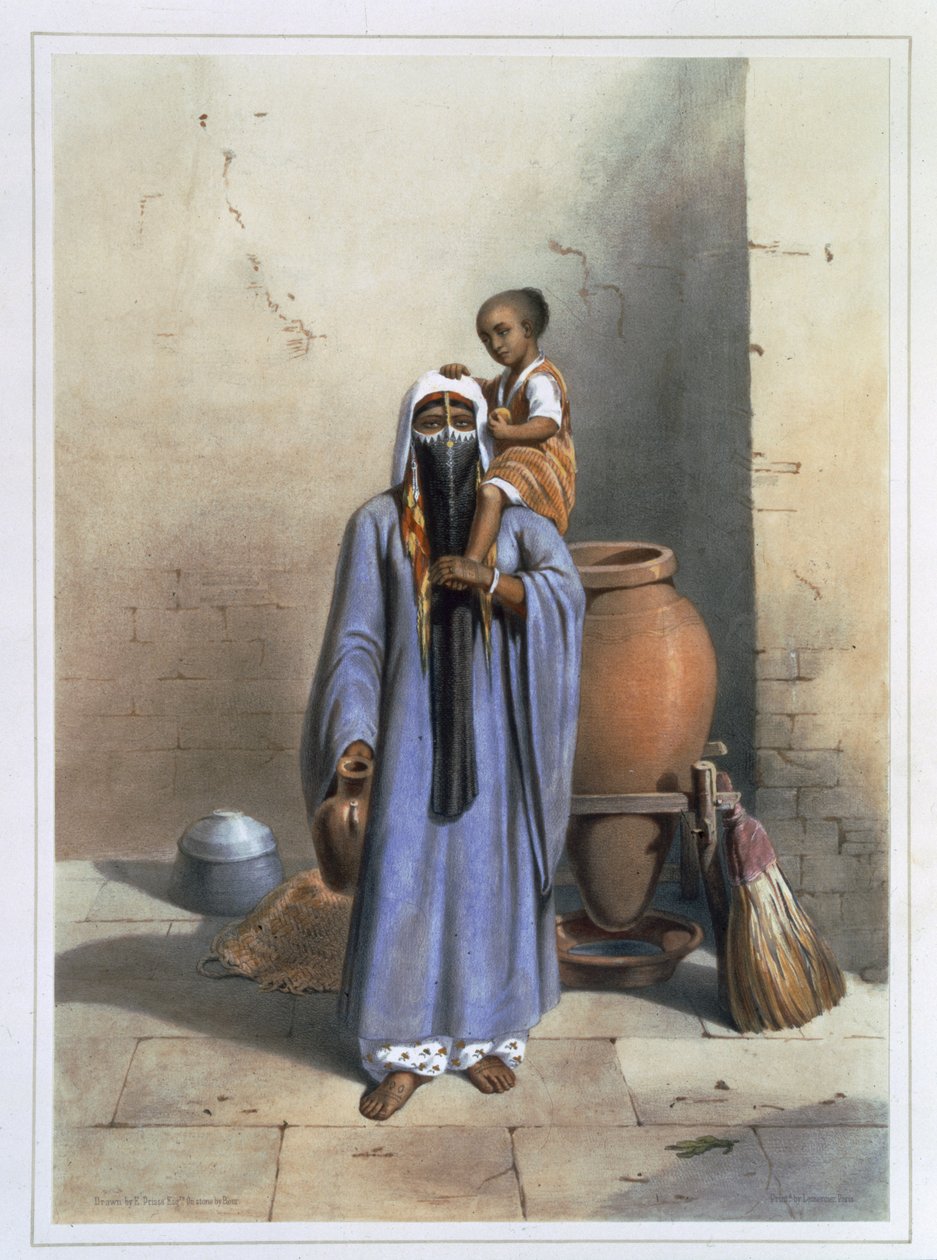 Femme fellah et enfant, illustration de 