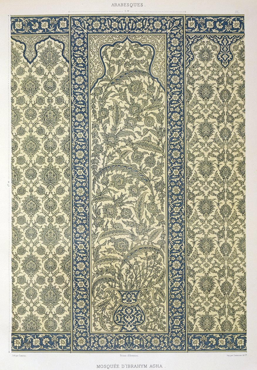 Panneau de carreaux de la mosquée d