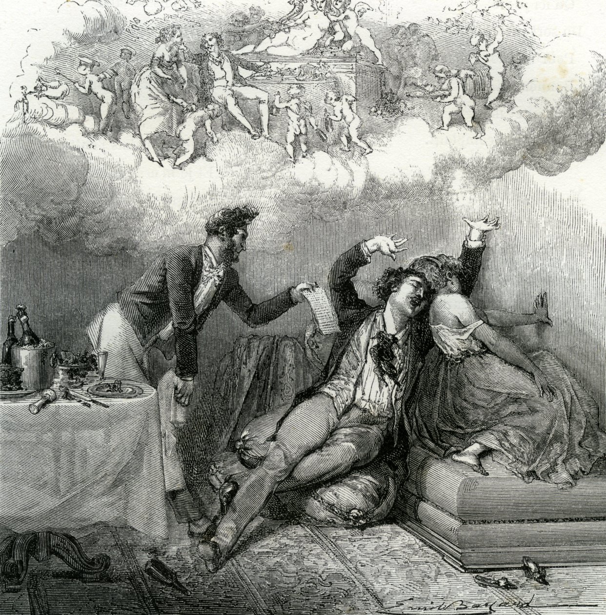 La note du restaurant - Emile Antoine Bayard
