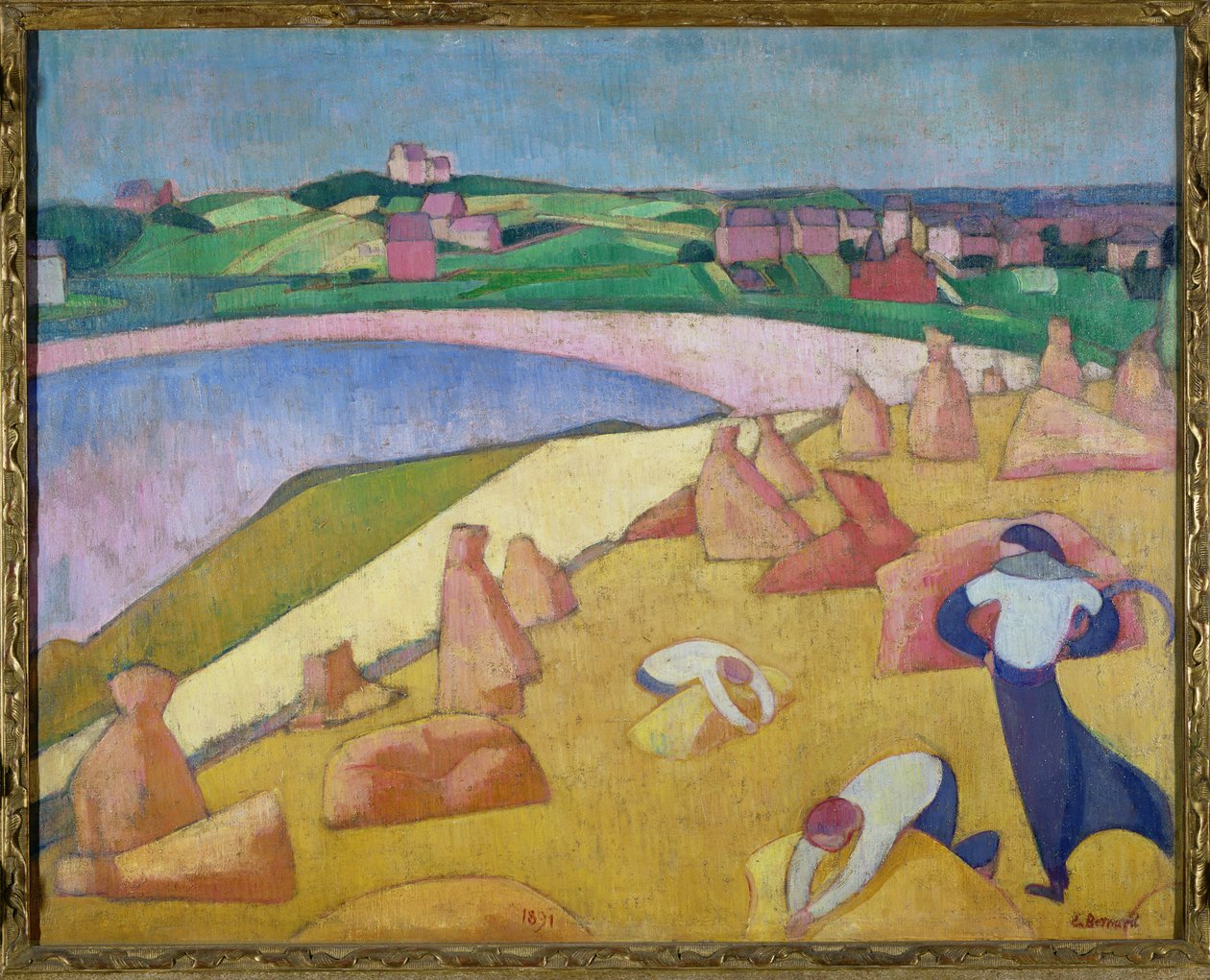Temps de récolte près de la mer, 1891 - Emile Bernard