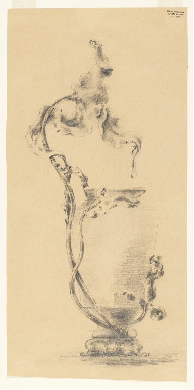 Design pour un vase monté en bronze - Emile Galle