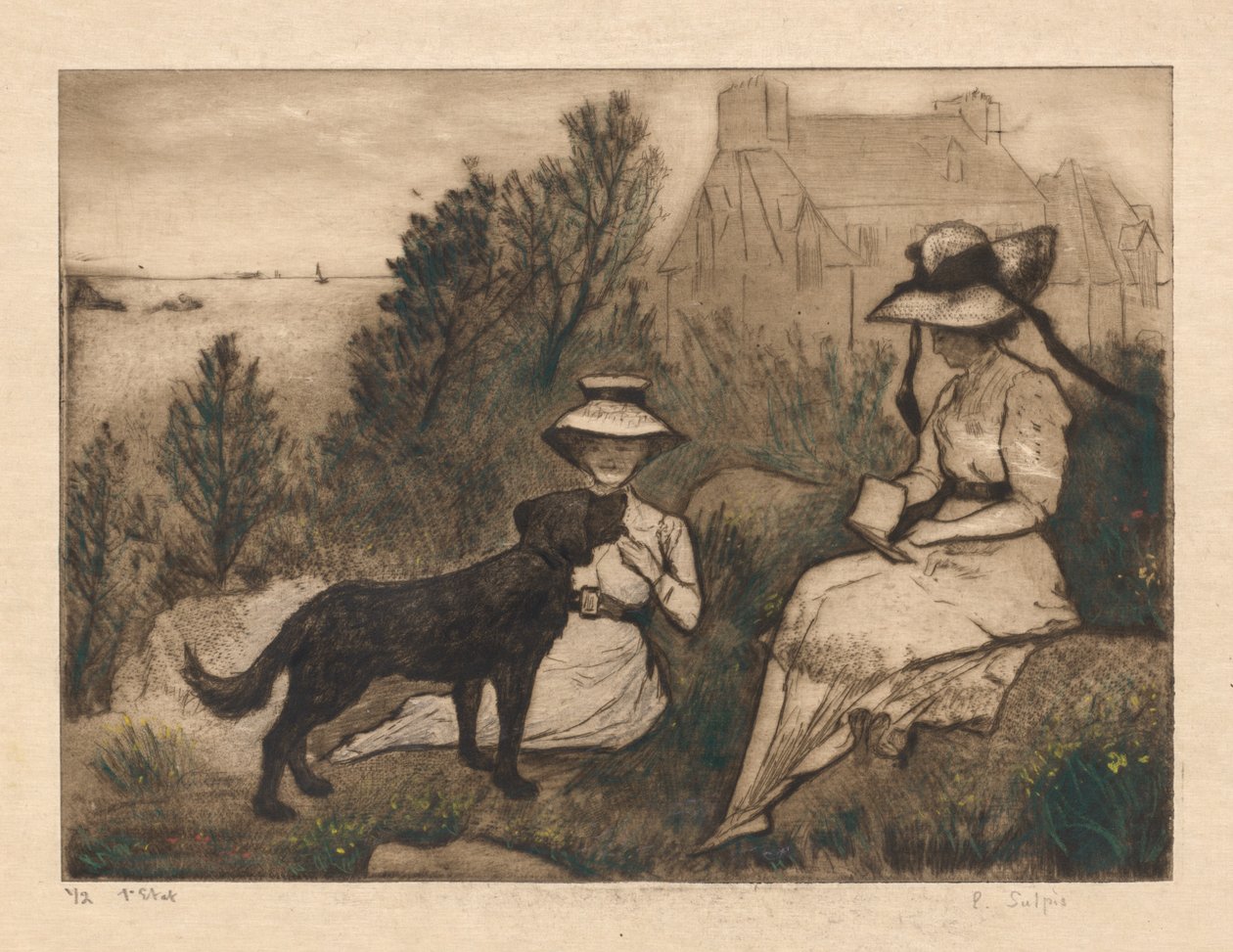 Au Jardin - Emile Jean Sulpis