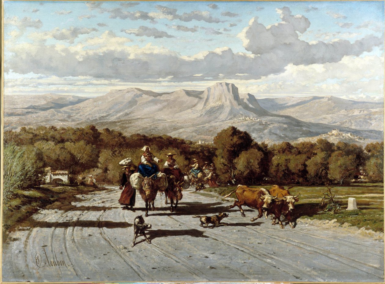 La route de Nice à Antibes - Emile Loubon