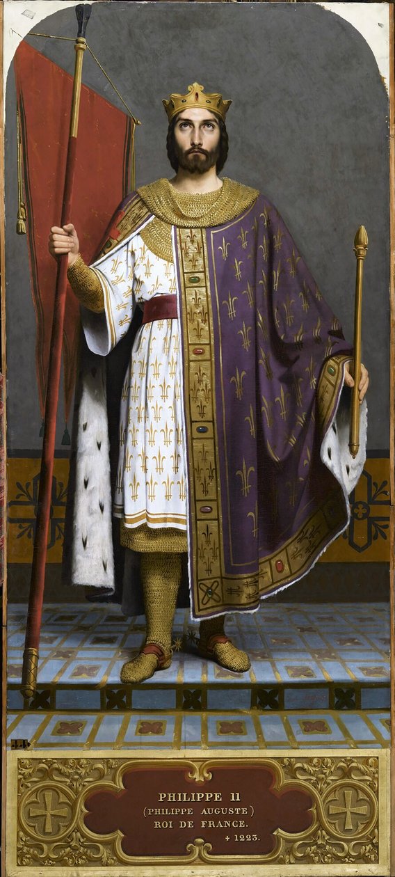 Roi Philippe II de France, 1165-1223, années 1840 - Emile Signol