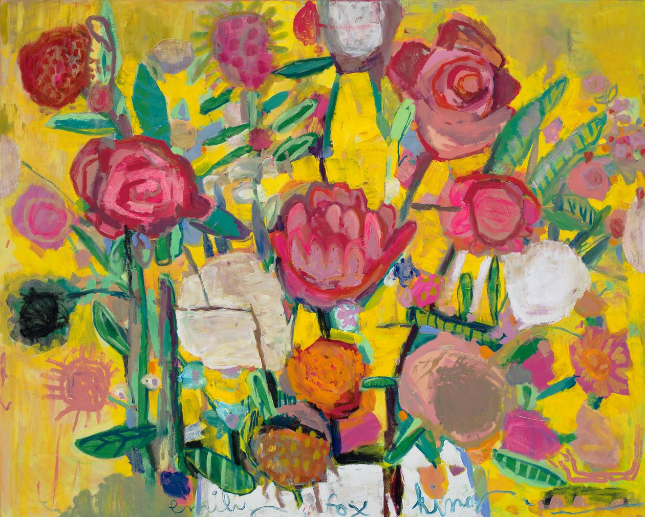 Une révolution, 2021 (huile sur toile) - Emily Fox King