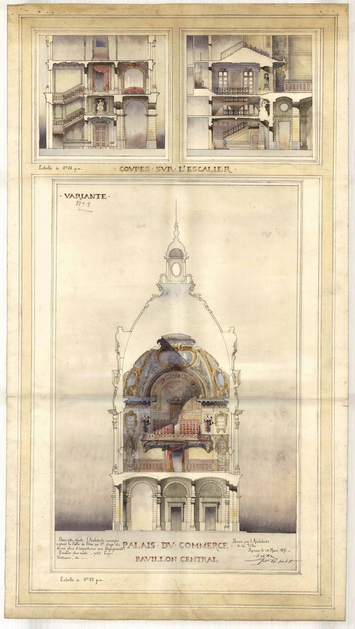 Palais du Commerce de Rennes : pavillon central - Emmanuel le Ray