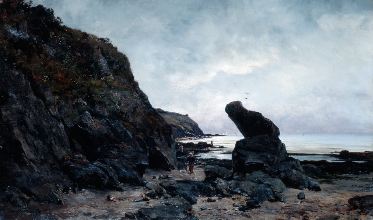 Près des rochers à marée basse, 1878 - Emmanuel Lansyer