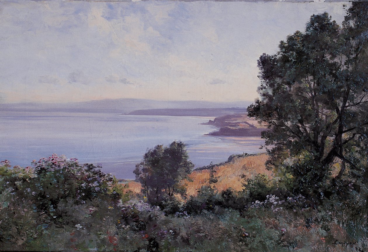 Douarnenez, blé et arbres en vue - Emmanuel Lansyer