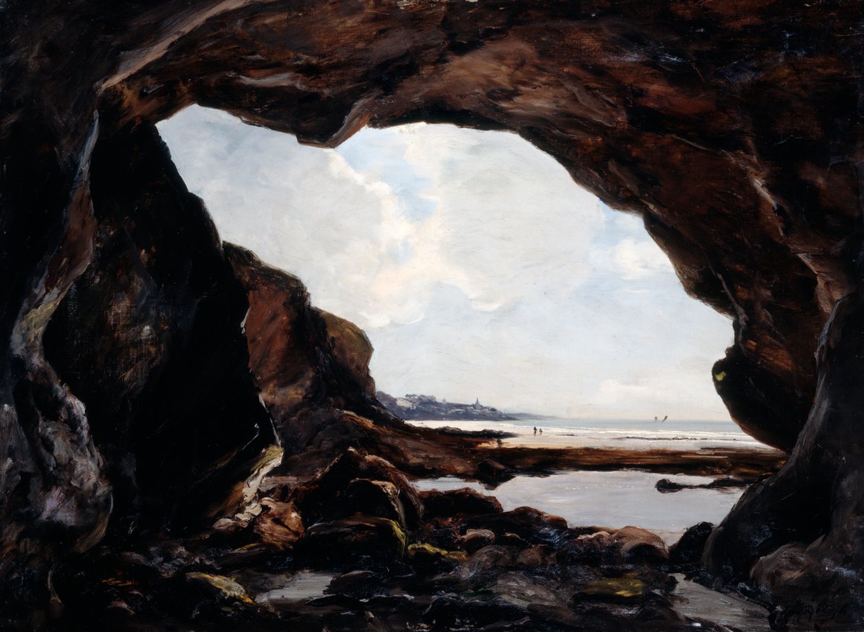 Grotte de Ris, Douarnenez, 1876 - Emmanuel Lansyer