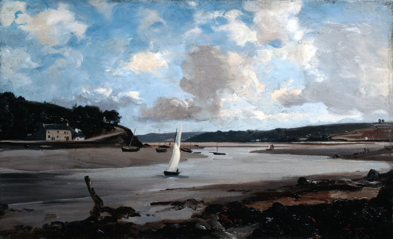 La rivière à mi-marée, 1874 - Emmanuel Lansyer