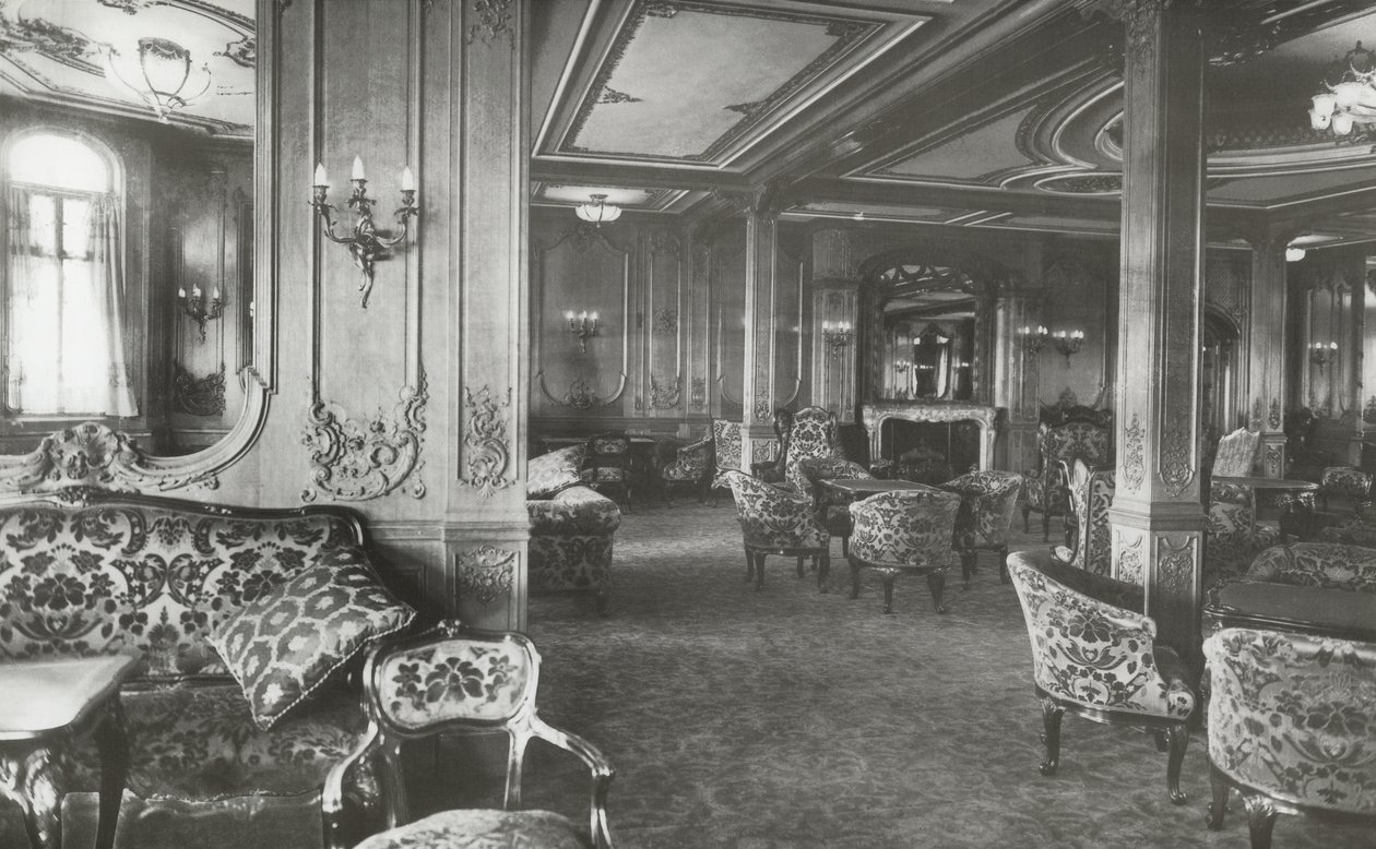 Salon de première classe, RMS Titanic, 4 janvier 1912 - English Photographer