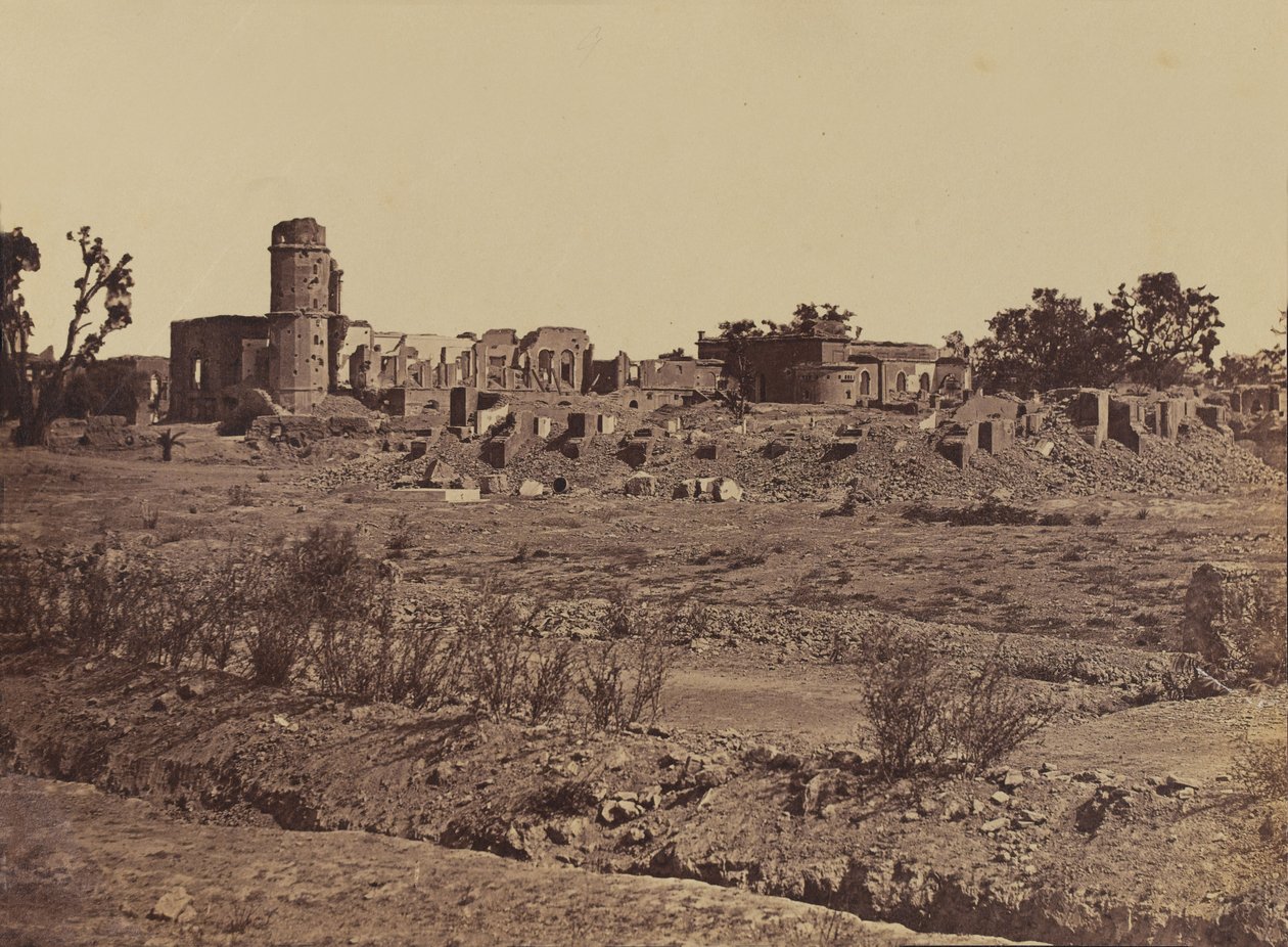 Cimetière à une résidence à Lucknow, vers 1858 - English Photographer