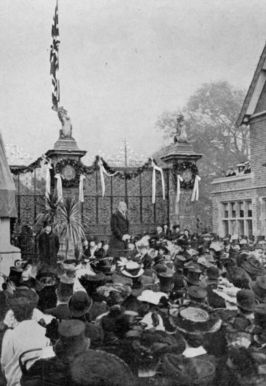 Lord Clarendon prononçant son discours, d