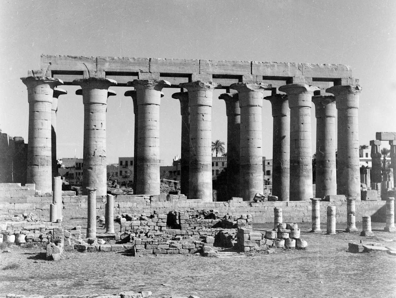 Colonnes de lotus, temple de Louxor, d