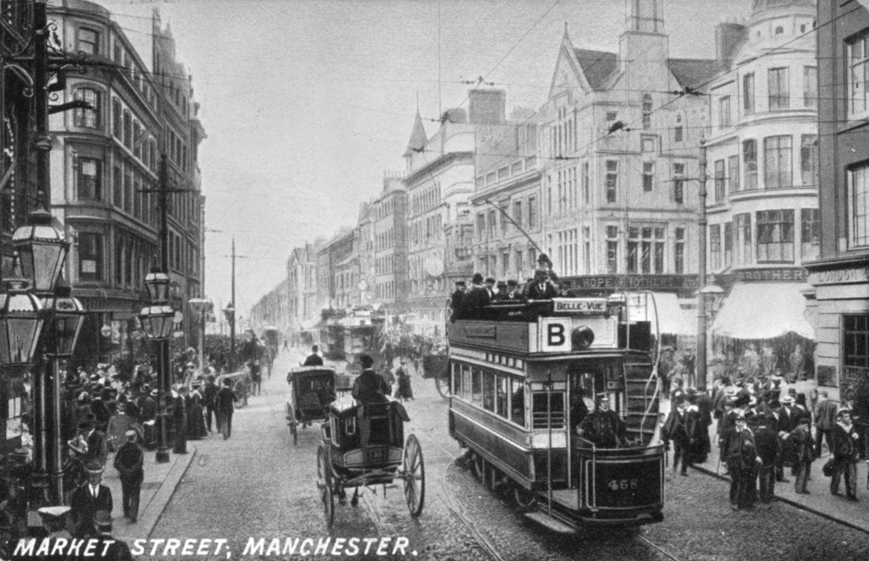 Market Street, Manchester, c.1910 - English Photographer