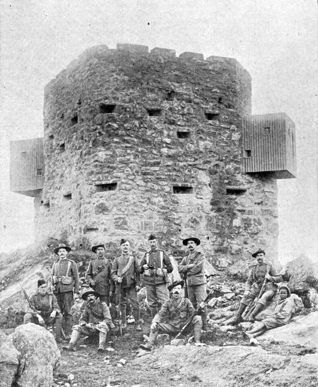 Un des nouveaux forts de blockhaus en cours de construction dans le Transvaal et les colonies de la rivière Orange, Afrique du Sud, illustration de The King, 25 mai 1901 - English Photographer