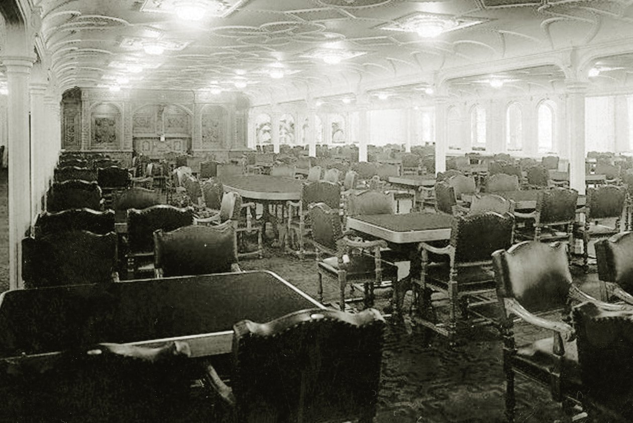RMS Titanic : Salon de première classe sur le pont D, 1912 - English Photographer