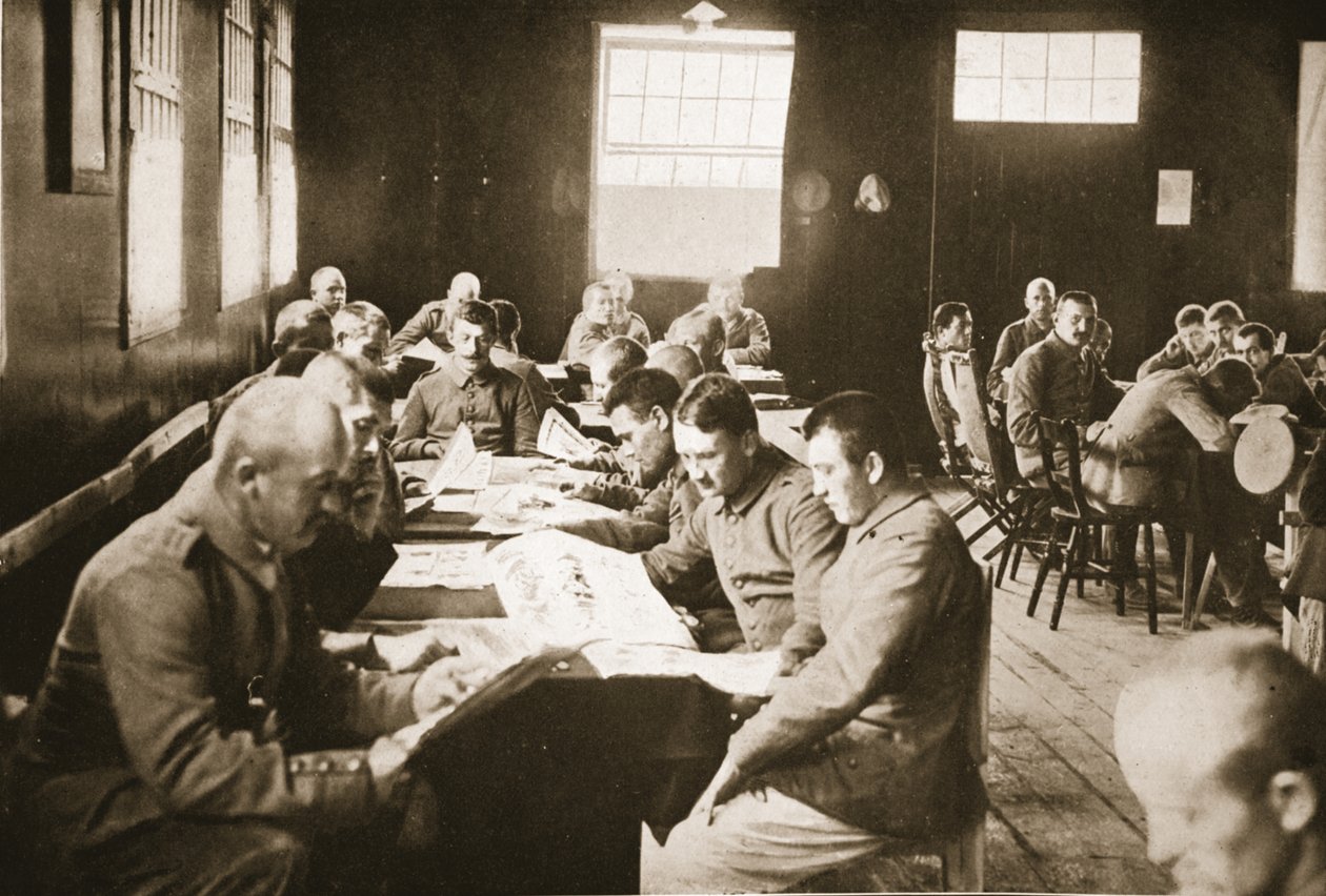 La salle de lecture, Dorchester, illustration de Prisonniers allemands en Grande-Bretagne - English Photographer