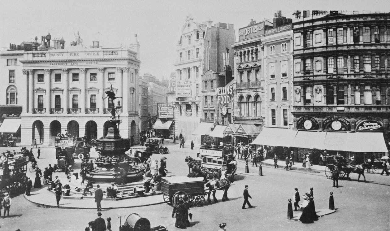 Vue de Piccadilly Circus, vers 1900 - English Photographer