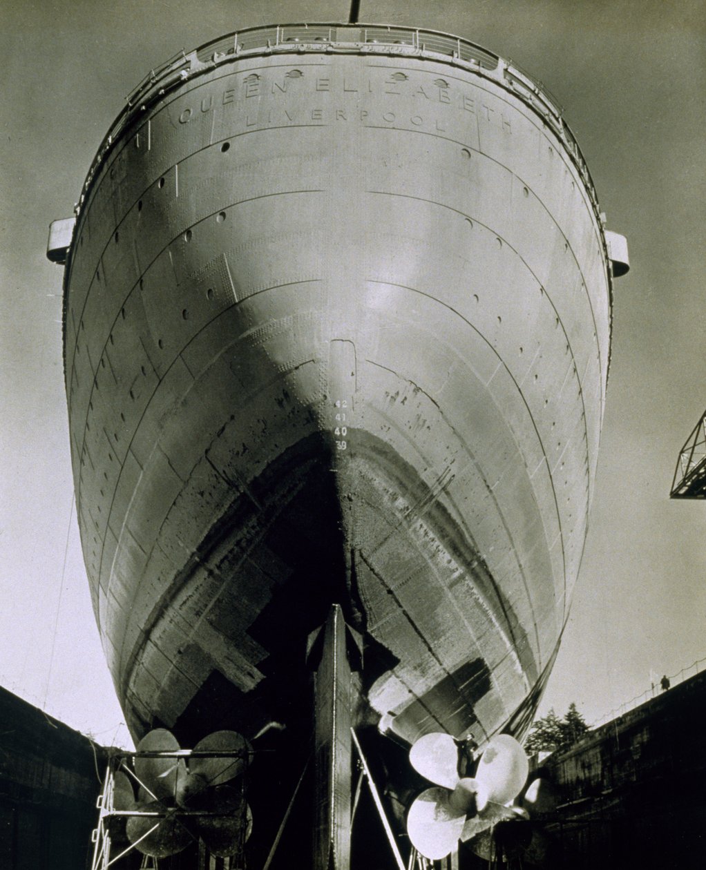 Vue du RMS Queen Elizabeth, 1942 - English Photographer
