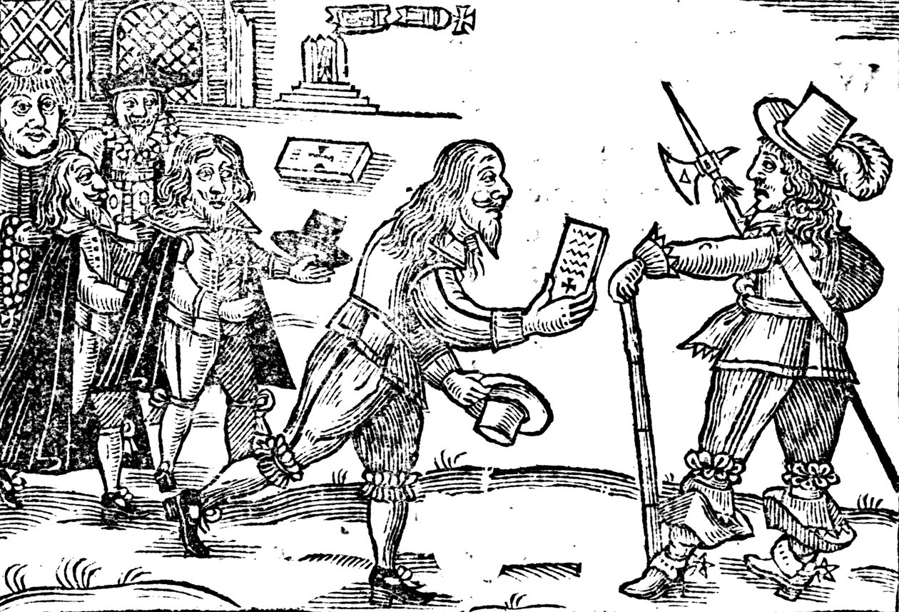 Un Écossais suppliant Charles Ier (1600-49) - English School