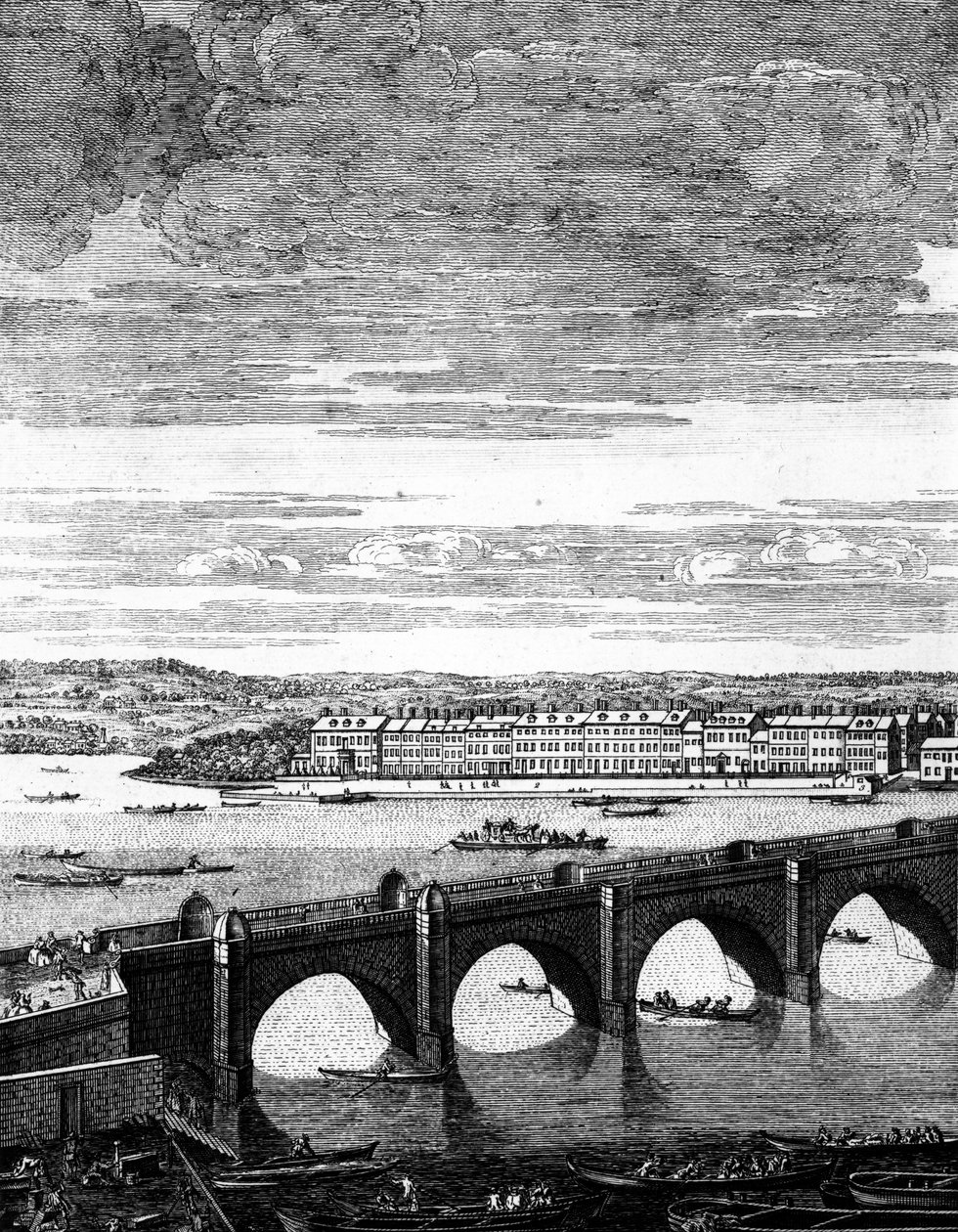 Vue du pont de Westminster - English School