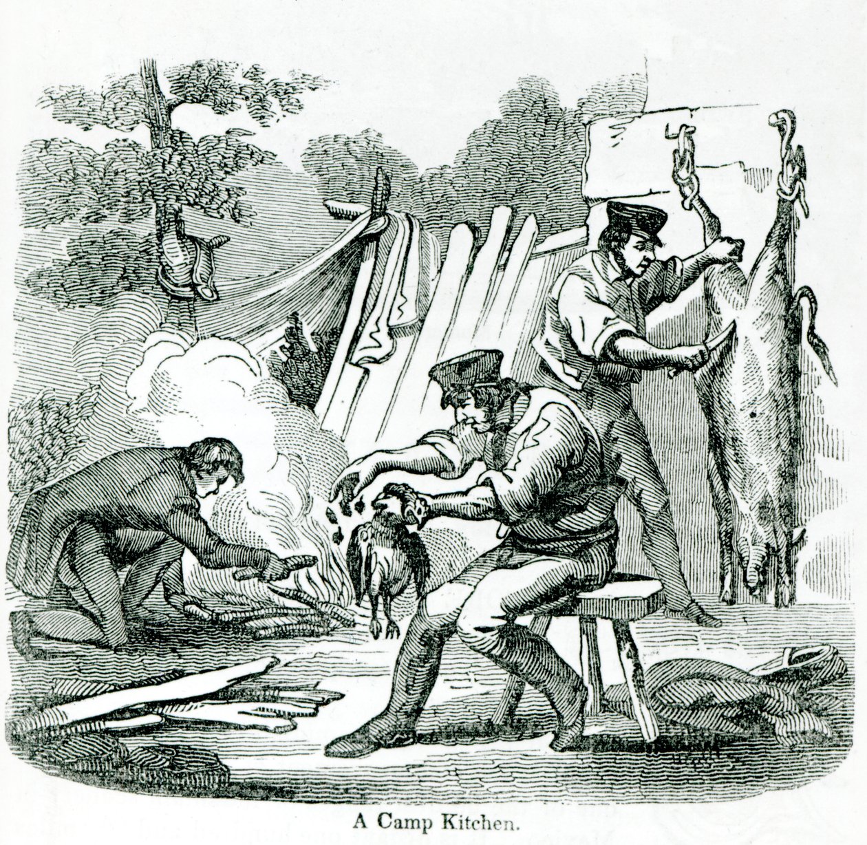 Une cuisine de camp, 1856 - English School