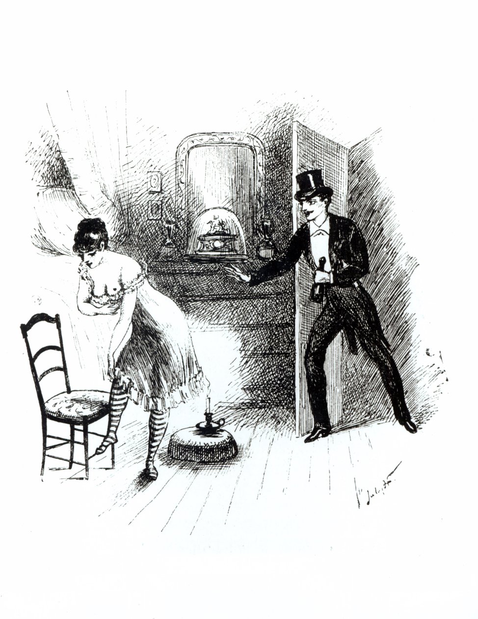 Un homme visitant une prostituée - English School
