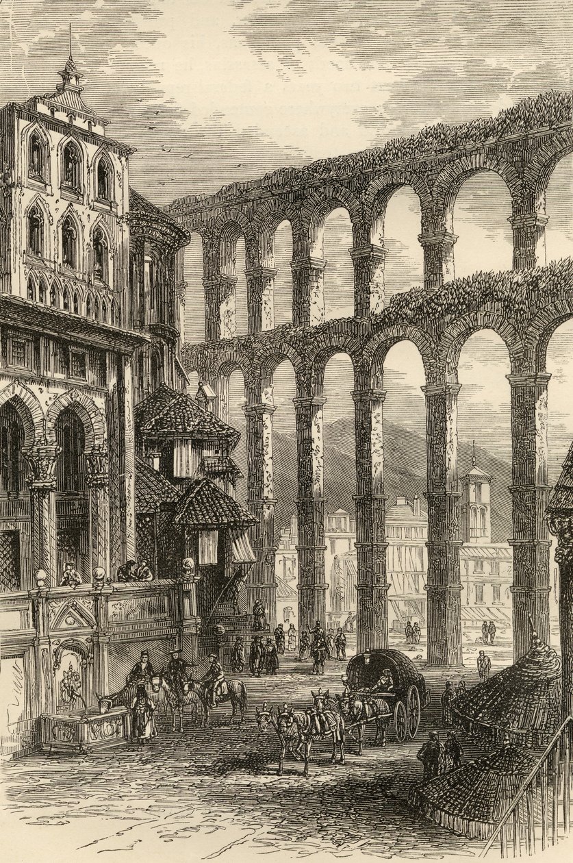 Aqueduc de Ségovie, Espagne, illustration de 