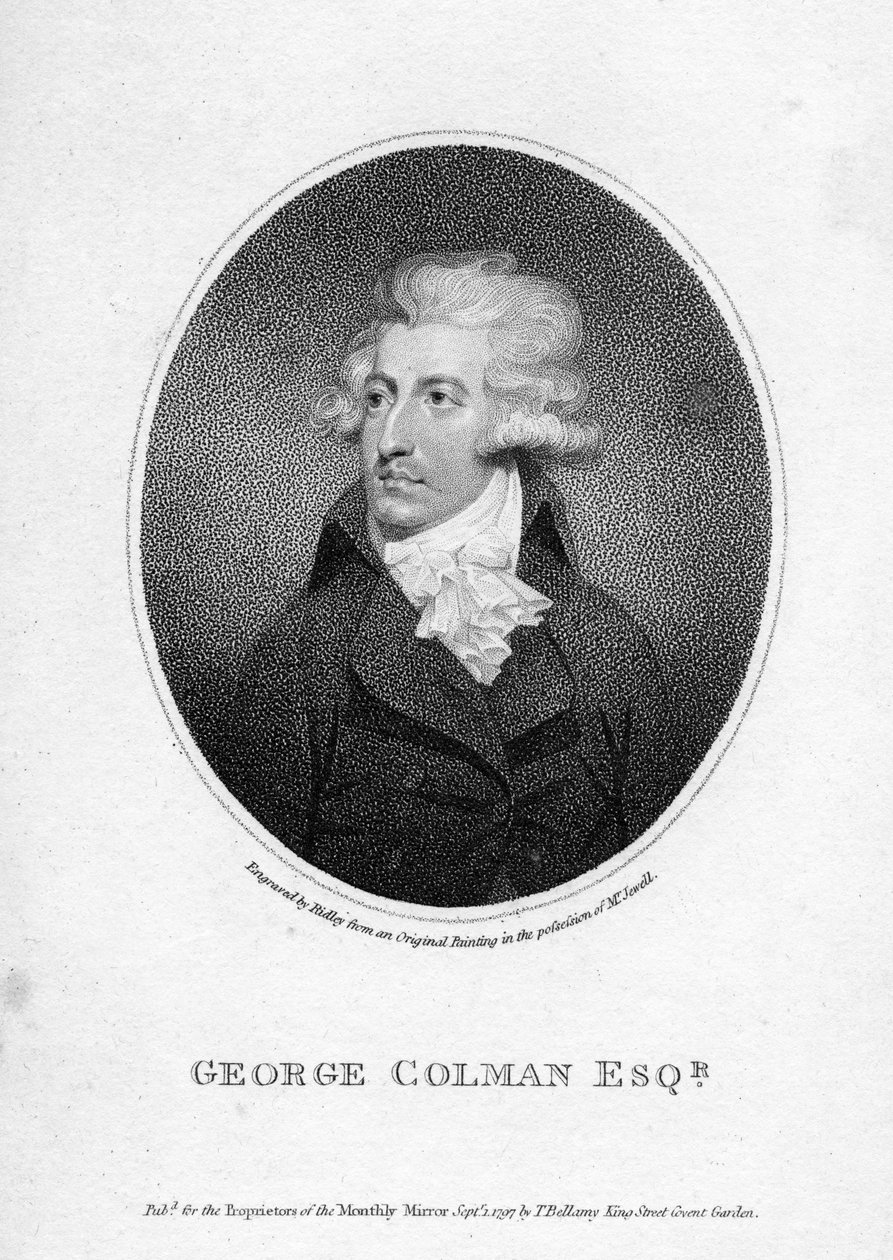 George Colman le Jeune, gravé par William Ridley, 1797 - English School