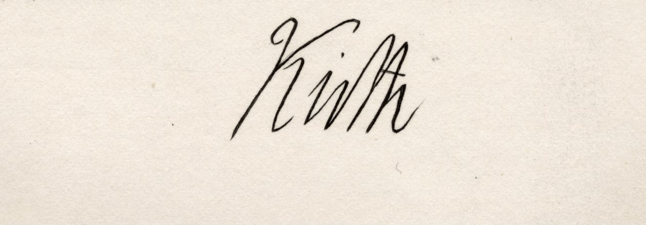 Signature de Lord Keith - English School