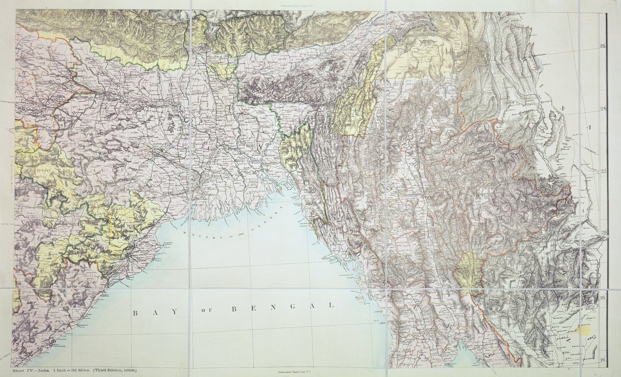 Carte de la baie du Bengale, 1898 - English School