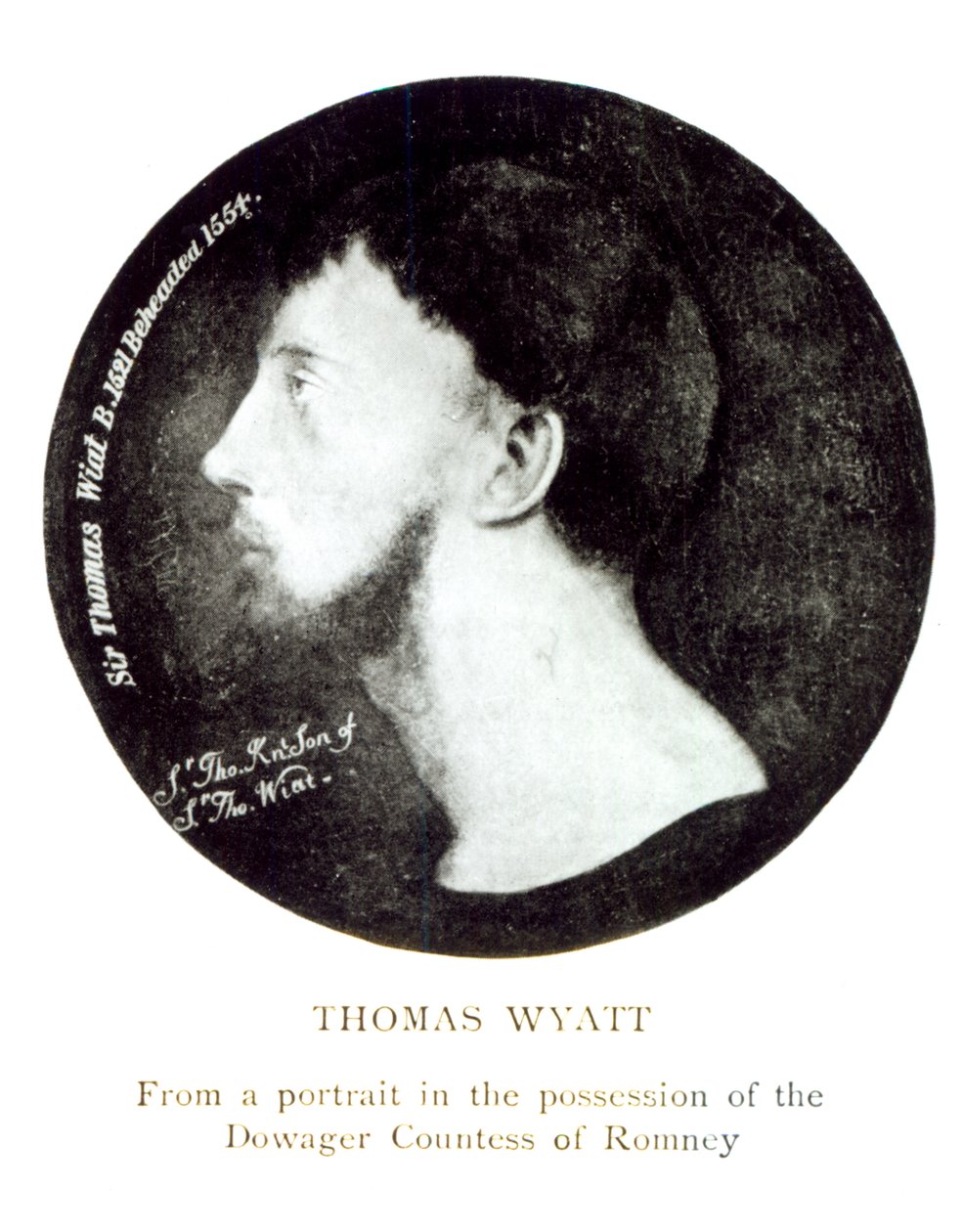 Portrait médaillon de Sir Thomas Wyatt le Jeune (vers 1521-54) - English School