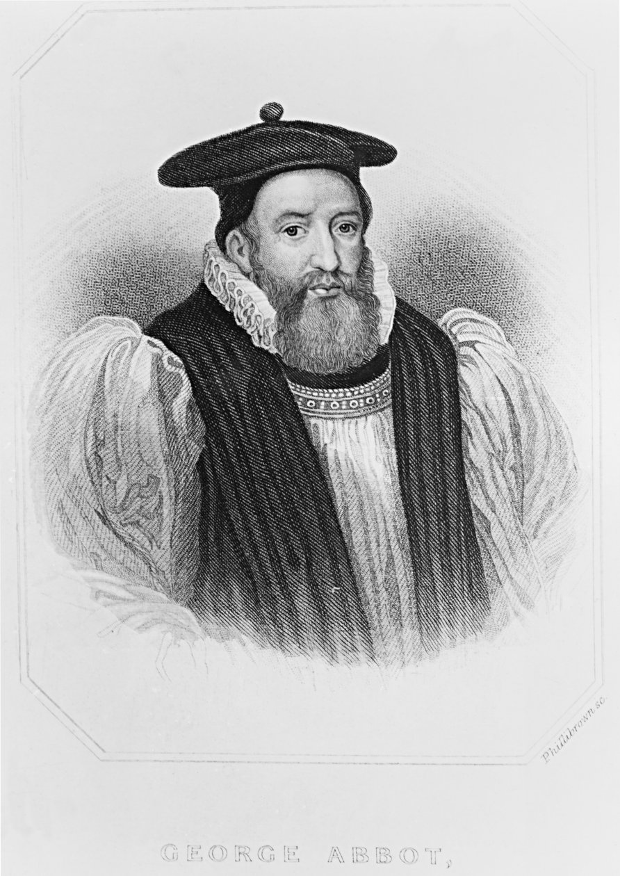 Portrait de George Abbot (1562-1633) Archevêque de Canterbury, de 