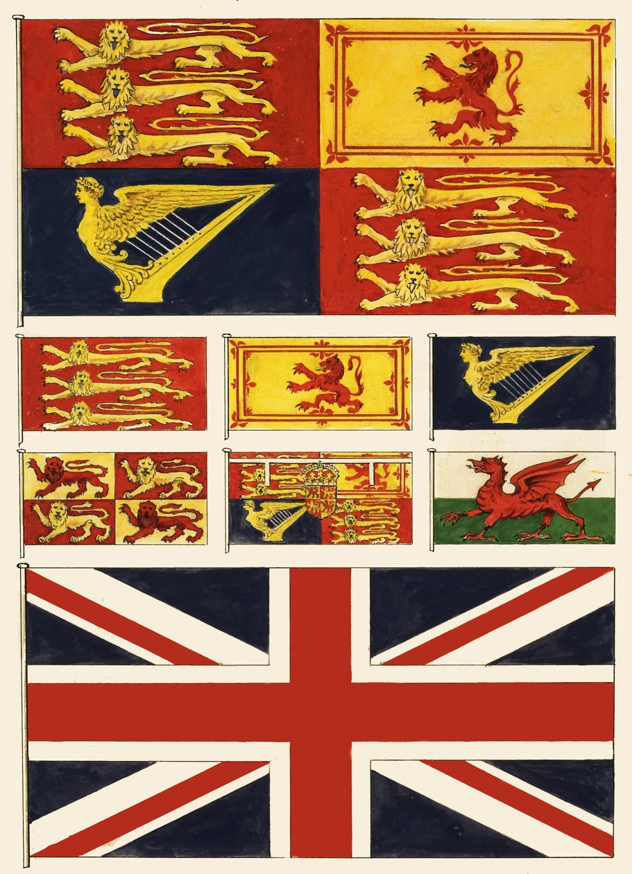 Quelques drapeaux de Grande-Bretagne - English School