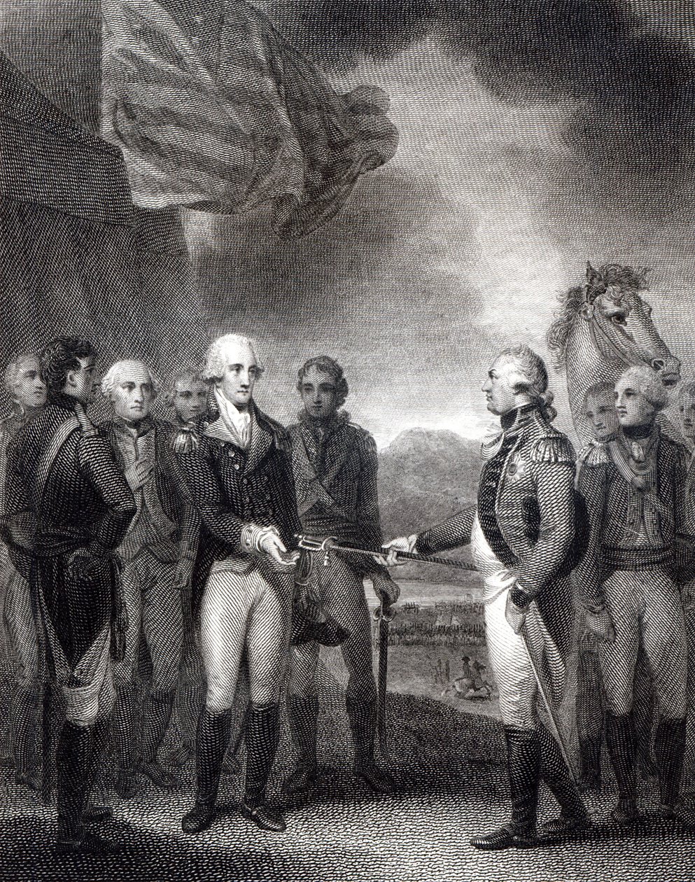 Reddition de Lord Cornwallis à Yorktown, 1781 - English School