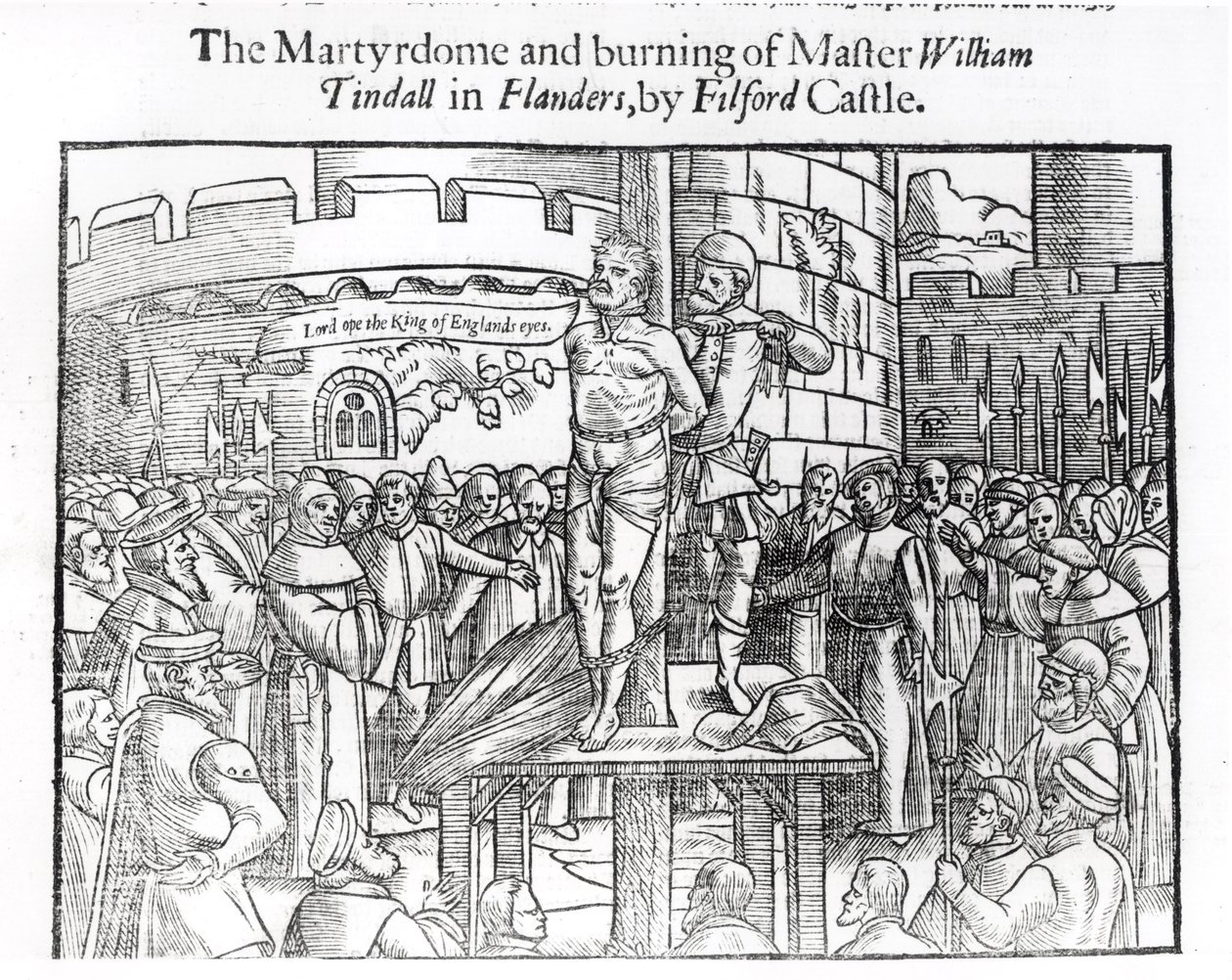 Le martyre et le brûlage de Maître William Tindall en Flandre, près du château de Filford, de 