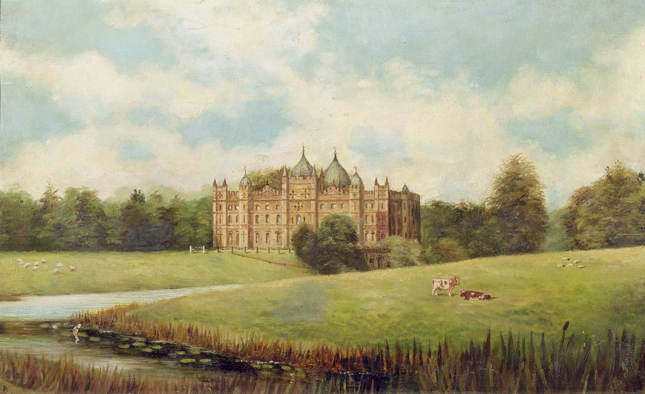Château de Tong à travers les prés (démoli) - English School
