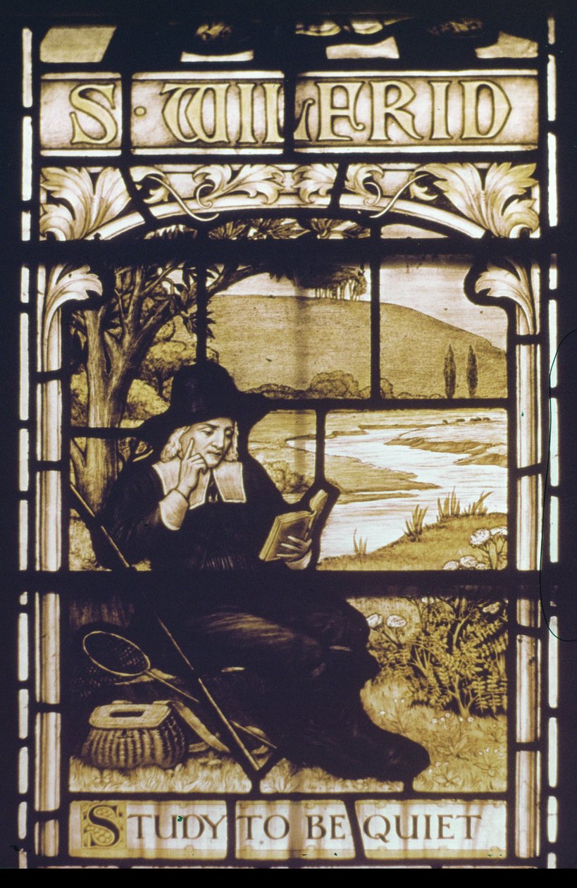 Vitrail représentant Izaak Walton - English School