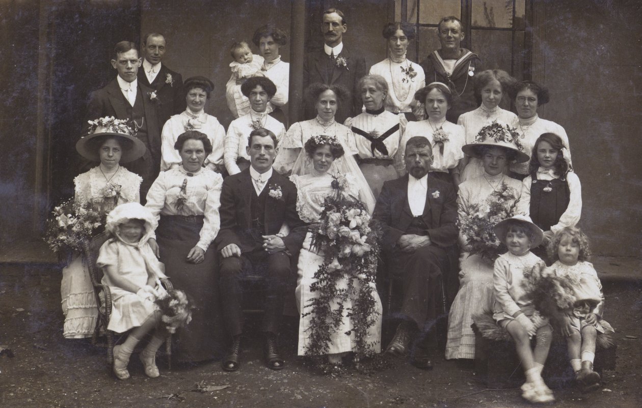 Photographie de mariage édouardienne, vers 1910 - English Photographer