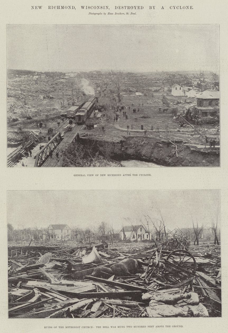 New Richmond, Wisconsin, détruit par un cyclone - English Photographer