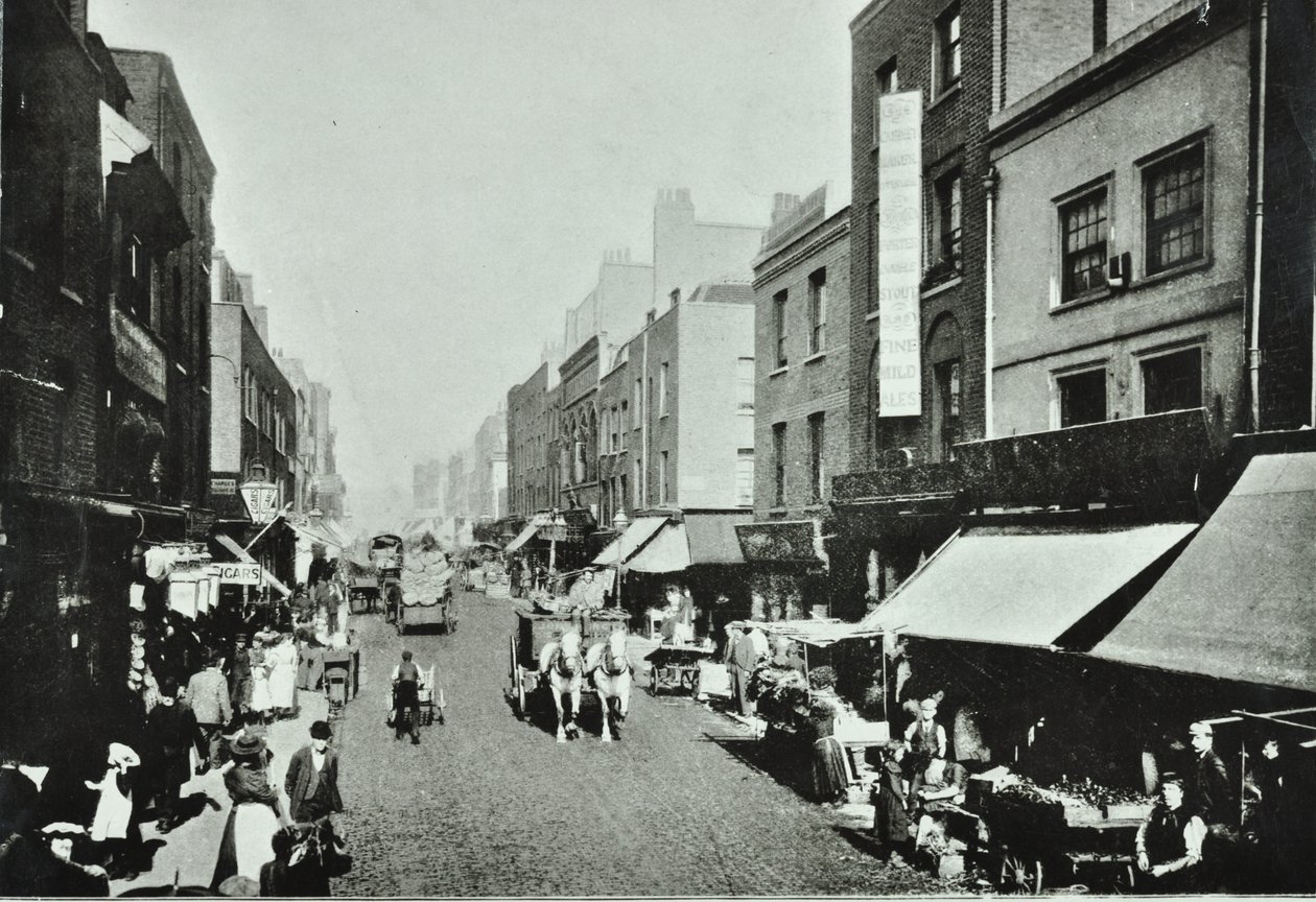 Pitfield Street : vue vers le nord, 1895 - English Photographer