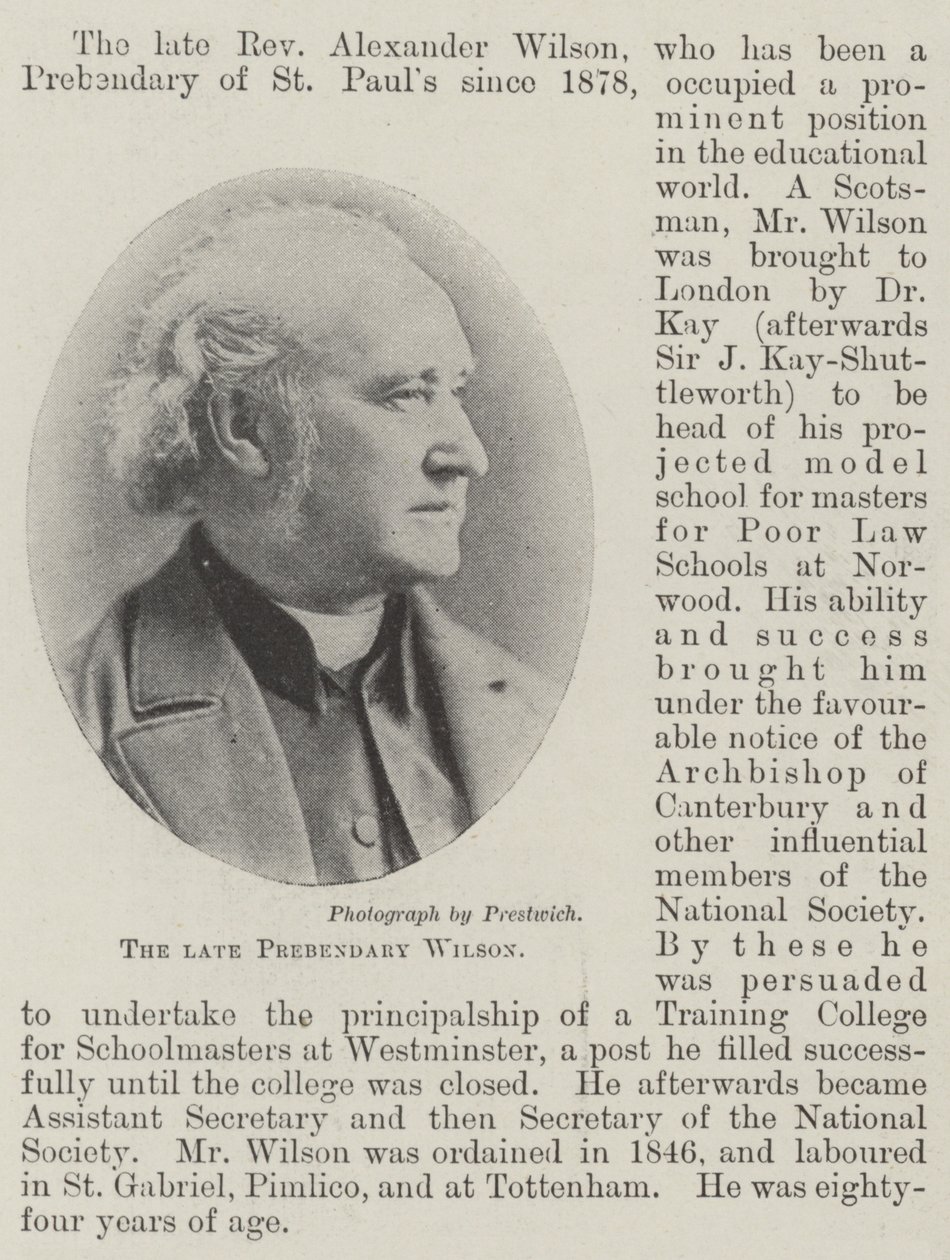 Feu le prébendier Wilson - English Photographer